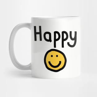 Happy with Smiley Face Mug